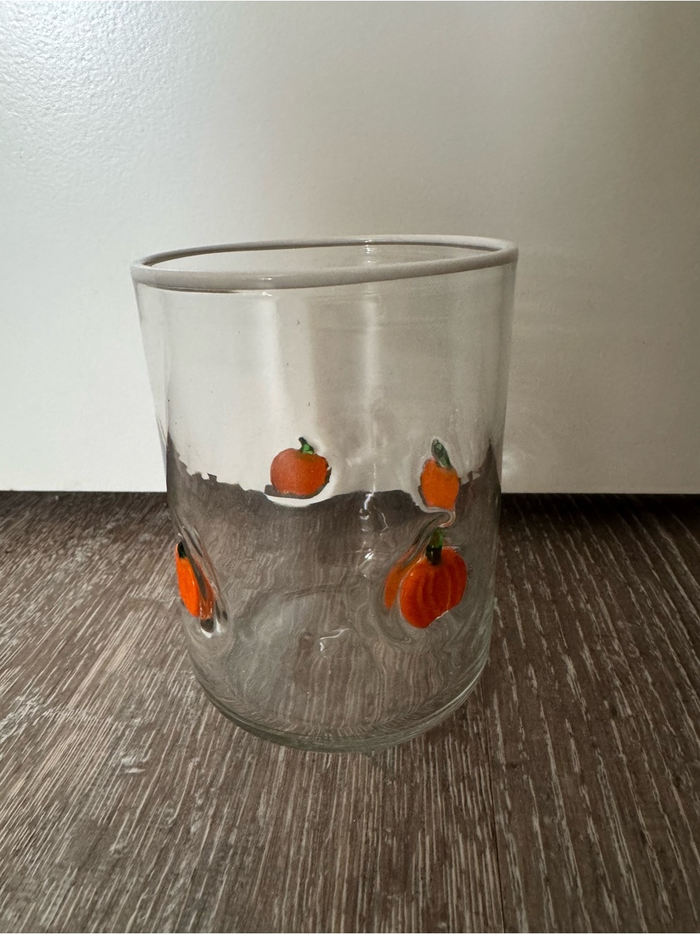 Anthropologie Pumpkin Icon Juice Glass, Excellent Condition